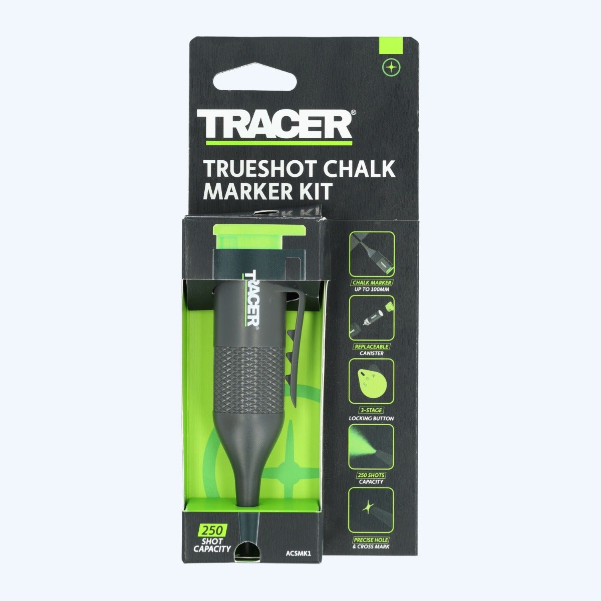 Tracer Trueshot krijtmarker diepe gaten Tracer Trueshot krijtmarker diepe gaten