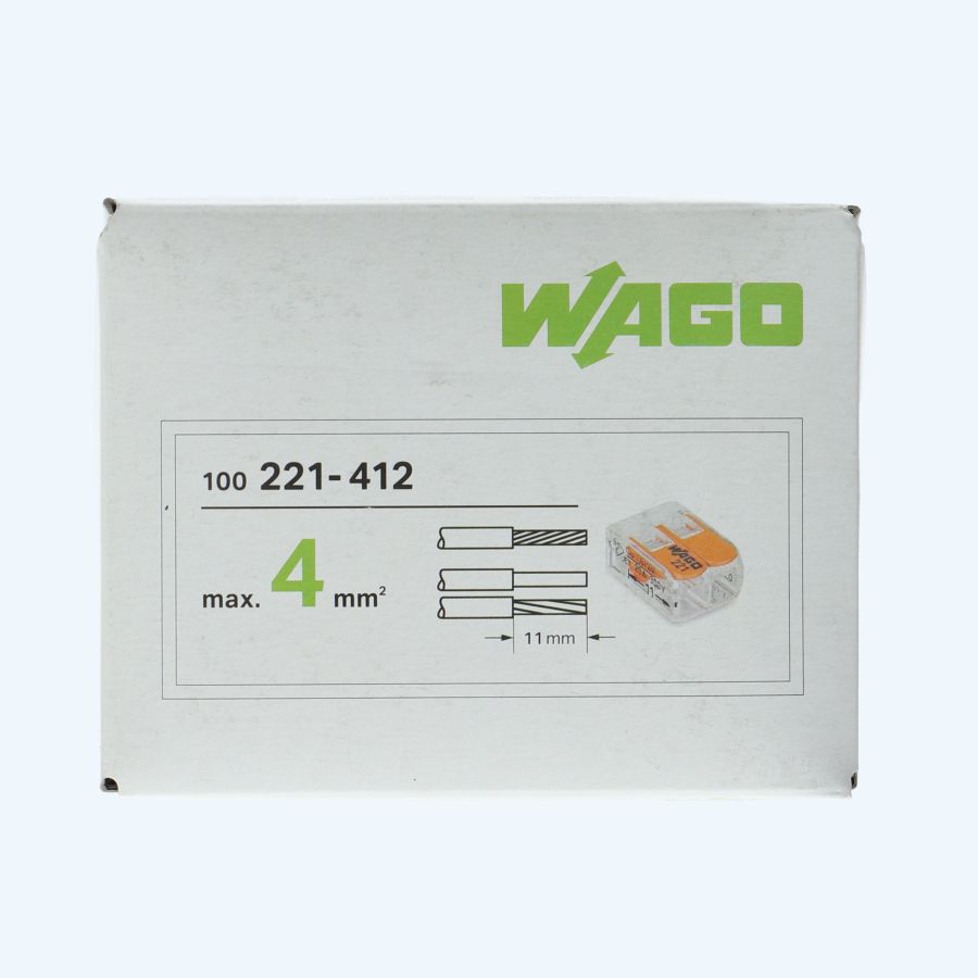 WAGO 2V verbindingsklem 4mm² (100 stuks) WAGO 2V verbindingsklem 4mm² (100 stuks)