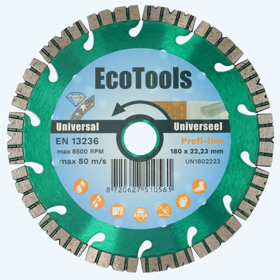 Diamantschijf universeel 180 x 22,23 mm (Profi-line) Diamantschijf universeel 180 x 22,23 mm (Profi-line)