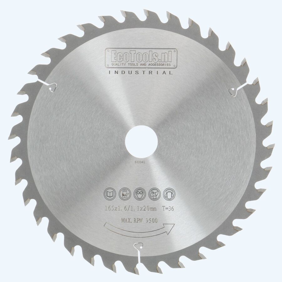 HM zaagblad 165 x 20 mm T36 (1,1 / 1,6mm) Industrial HM zaagblad 165 x 20 mm T36 (1,1 / 1,6mm) Industrial
