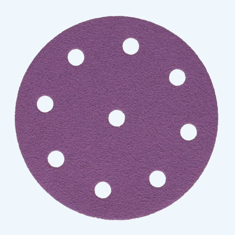 Basicline schuurschijf klittenband 125 mm, 9 stofgaten K180