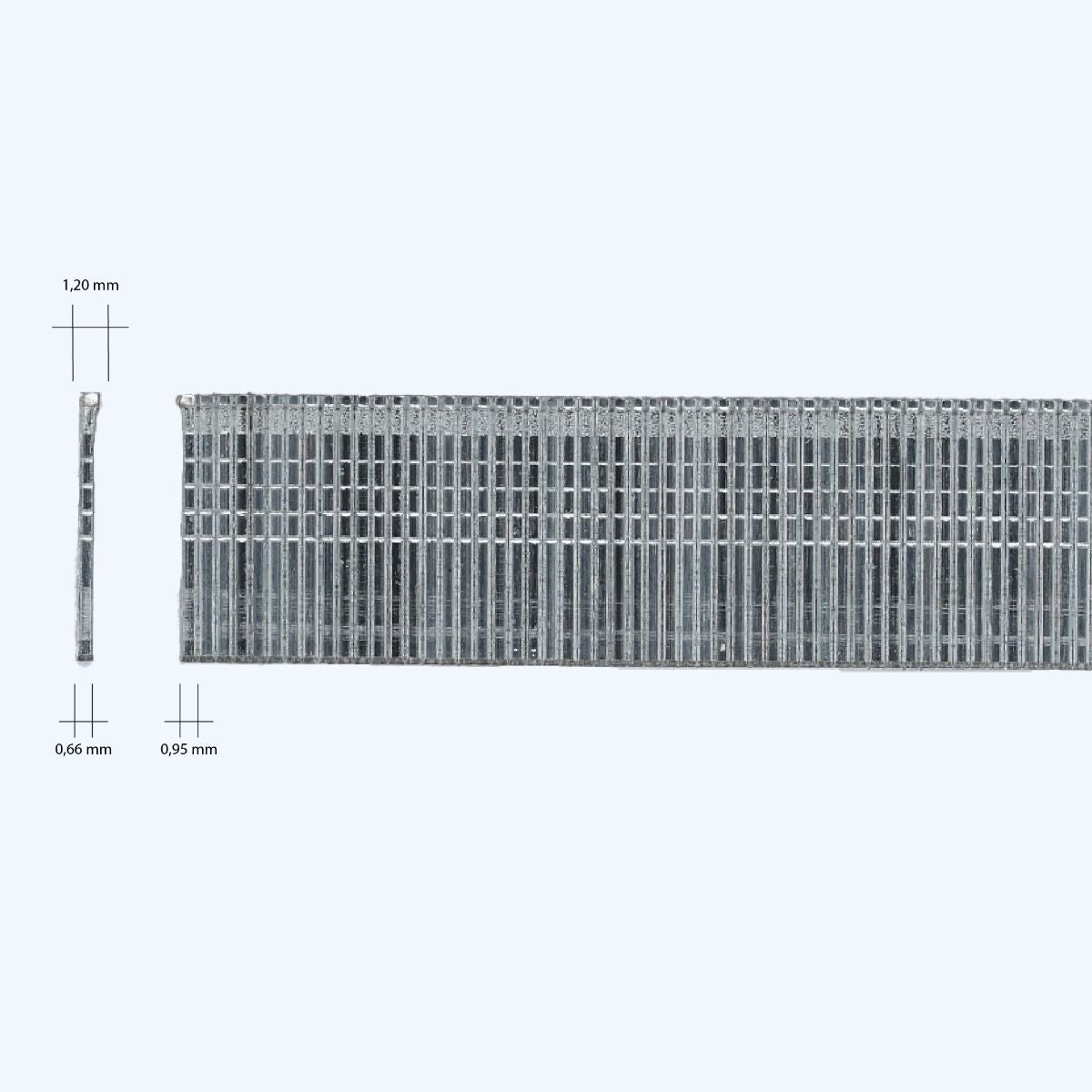 10.000 st gegalvaniseerde 21 Ga microbrads M - 15mm