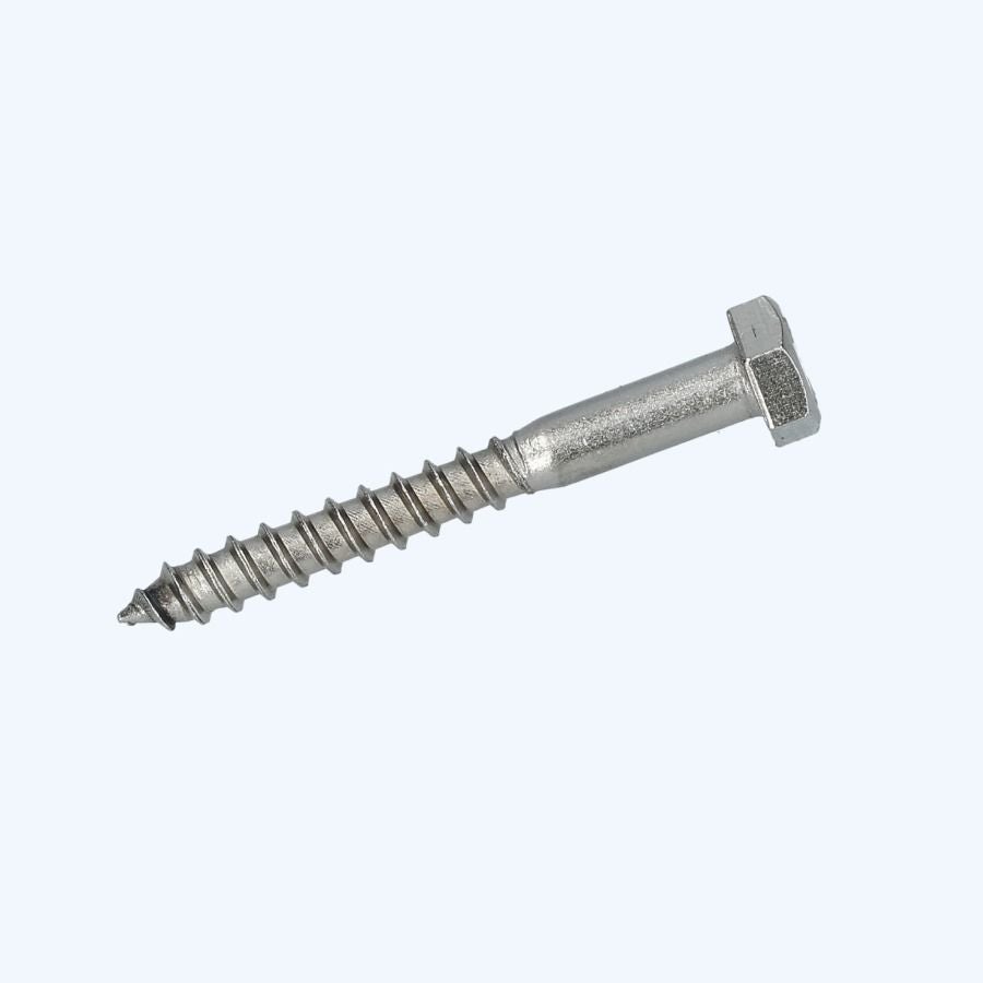 100 stuks houtdraadbout 6 x 50 mm RVS A2