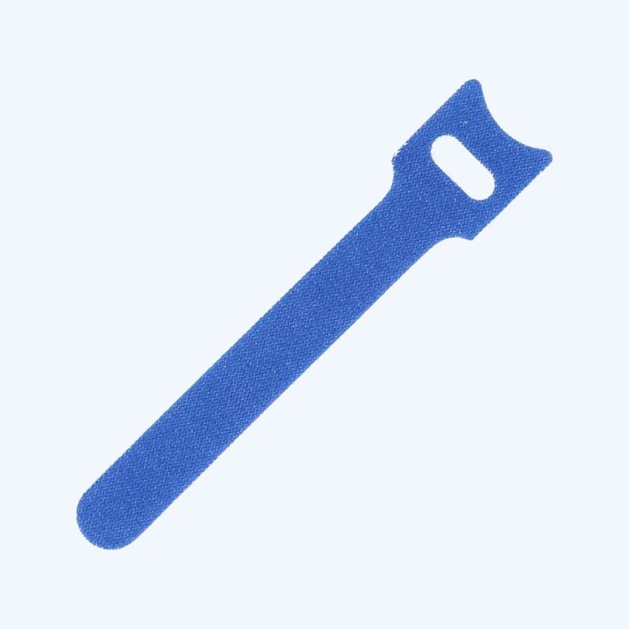 25 stuks klittenband tyraps 12 x 100 mm blauw