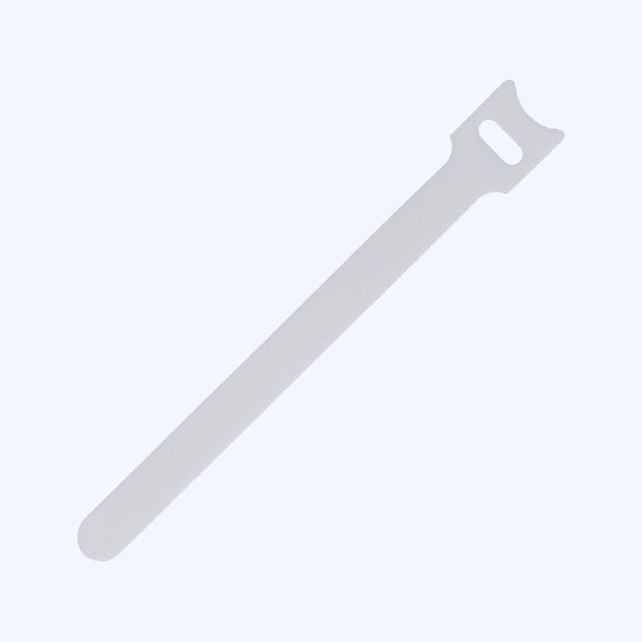 25 stuks klittenband tyraps 12 x 100 mm wit