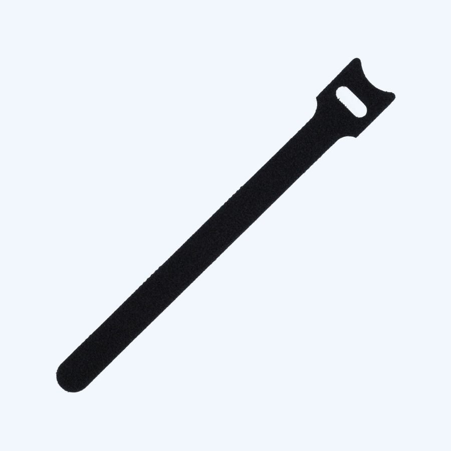 25 stuks klittenband tyraps 12 x 100 mm zwart