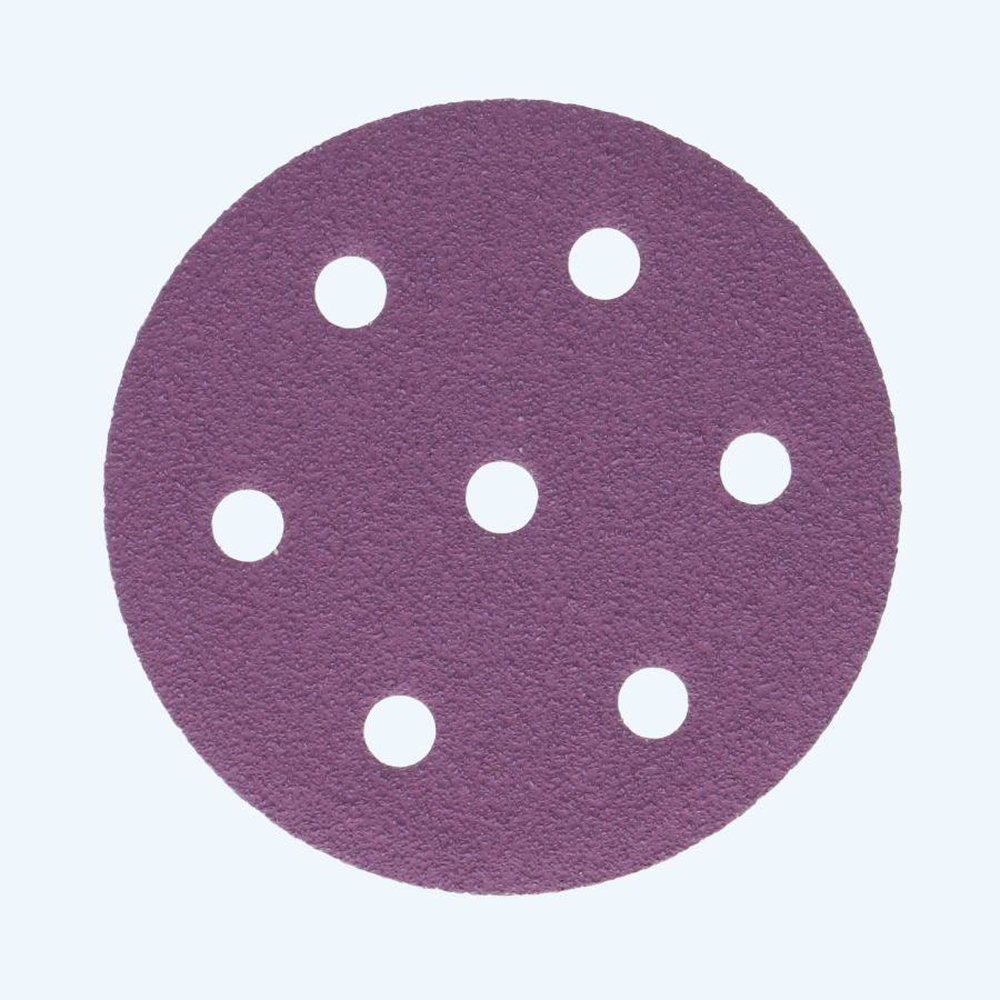 Basicline schuurschijf klittenband 90 mm, 7 stofgaten K60