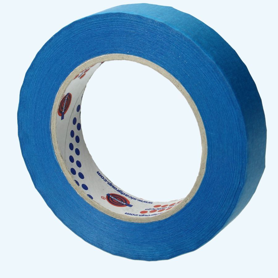 Afplaktape blauw 19 mm x 50 meter
