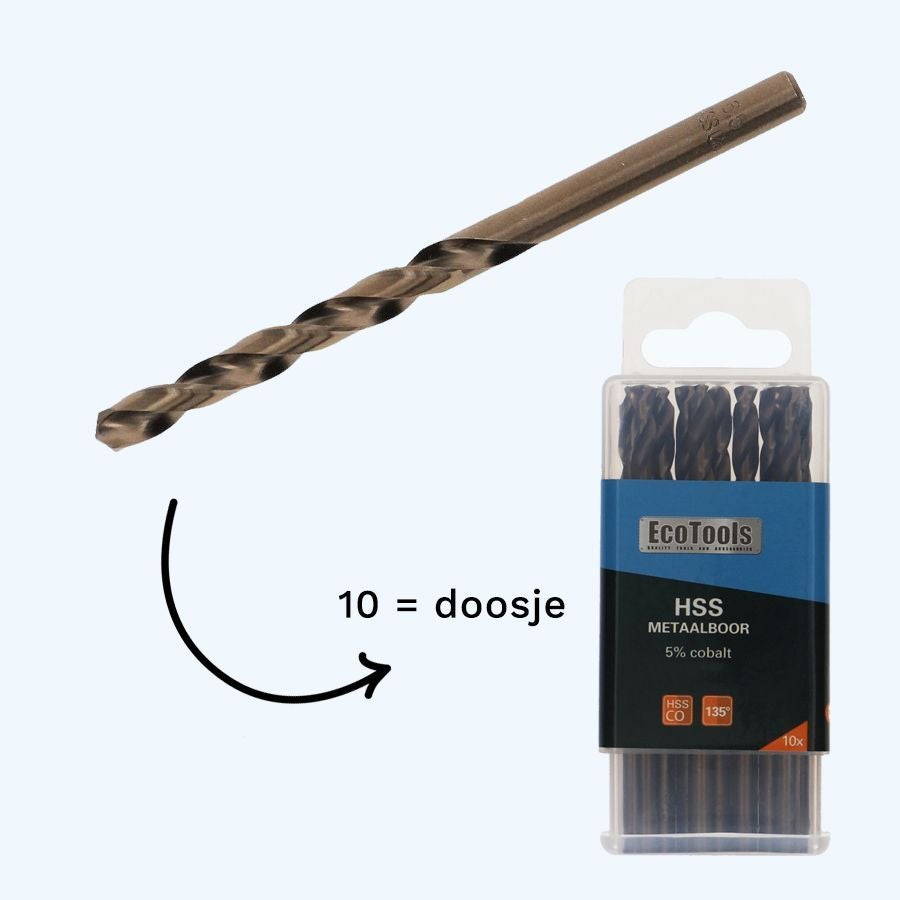 HSS 5% cobalt metaalboor 4,5 x 82 mm