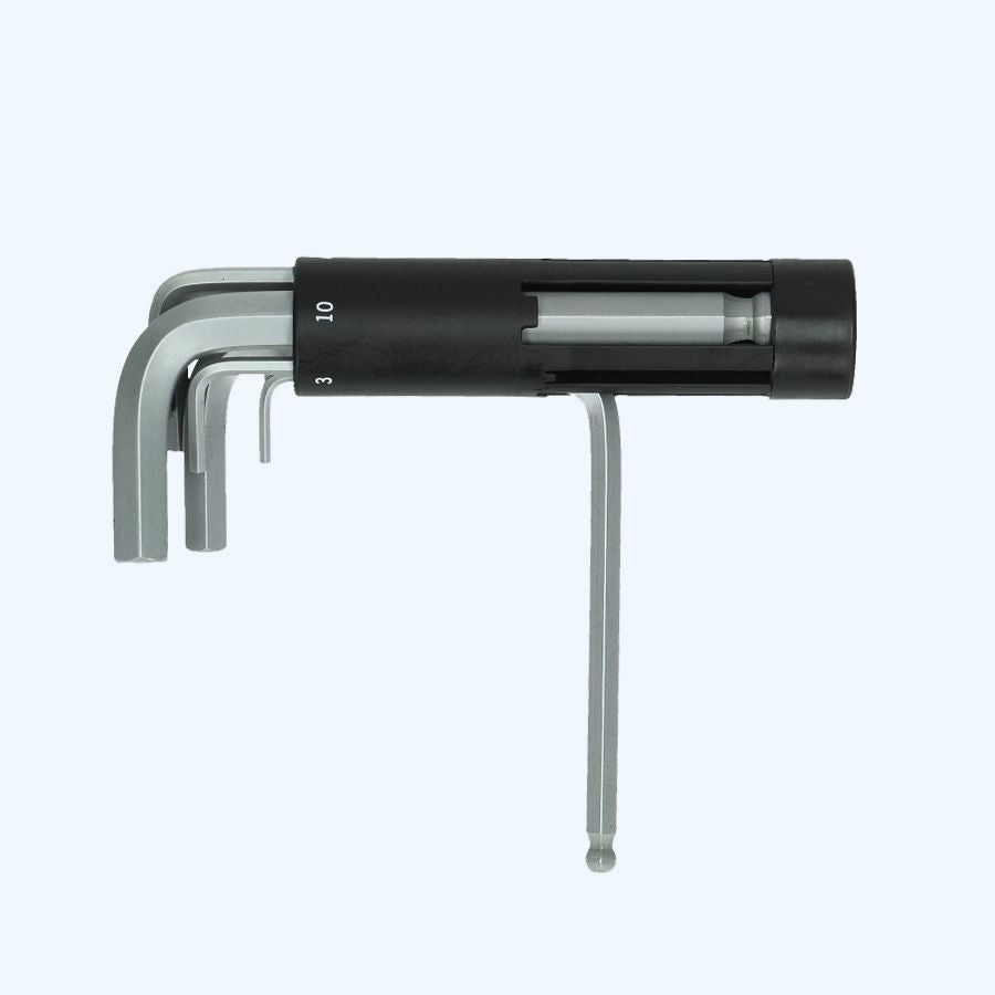 8-delige inbussleutelset in kunststof houder balkop KORT