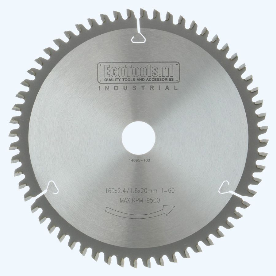 HM-zaagblad Industrial 160 x 20 mm T=60 (vlak-daktand)