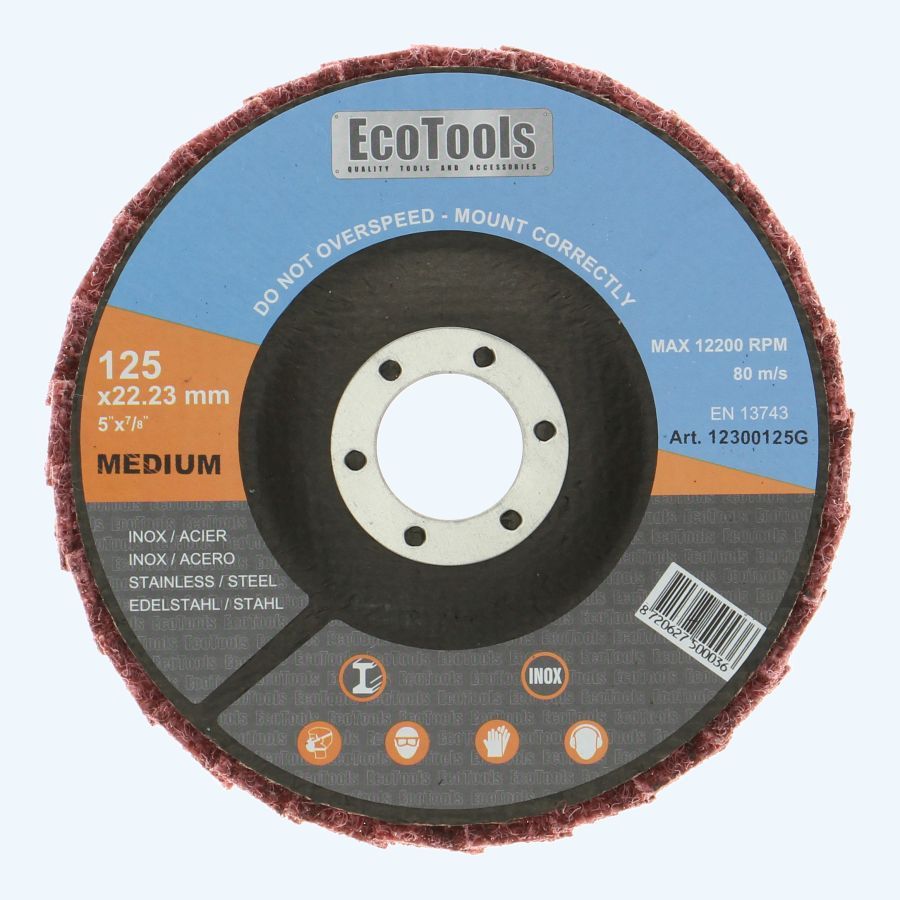 Polijst lamellenschijf EcoTools 125 mm Medium