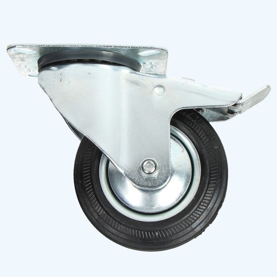 Zwenkwiel RMZ met rem 100 mm 100 kg