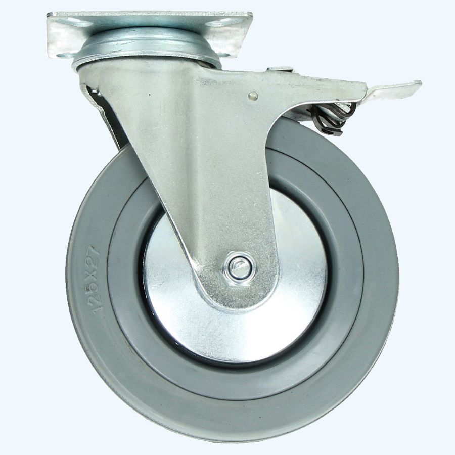 Zwenkwiel met rem RBG 125mm 70 kg