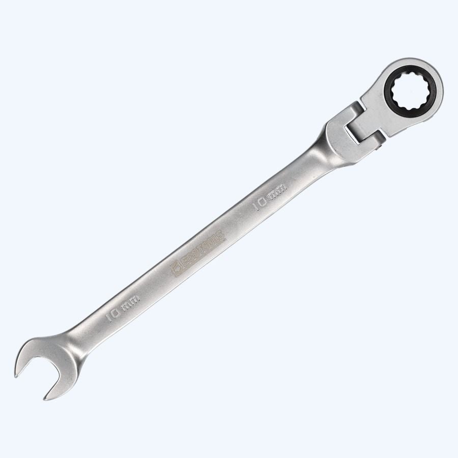 Ringratel-steeksleutel met kantelbare kop 10 mm