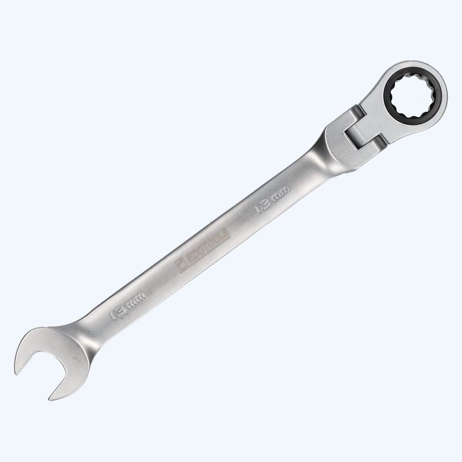 Ringratel-steeksleutel met kantelbare kop 13 mm