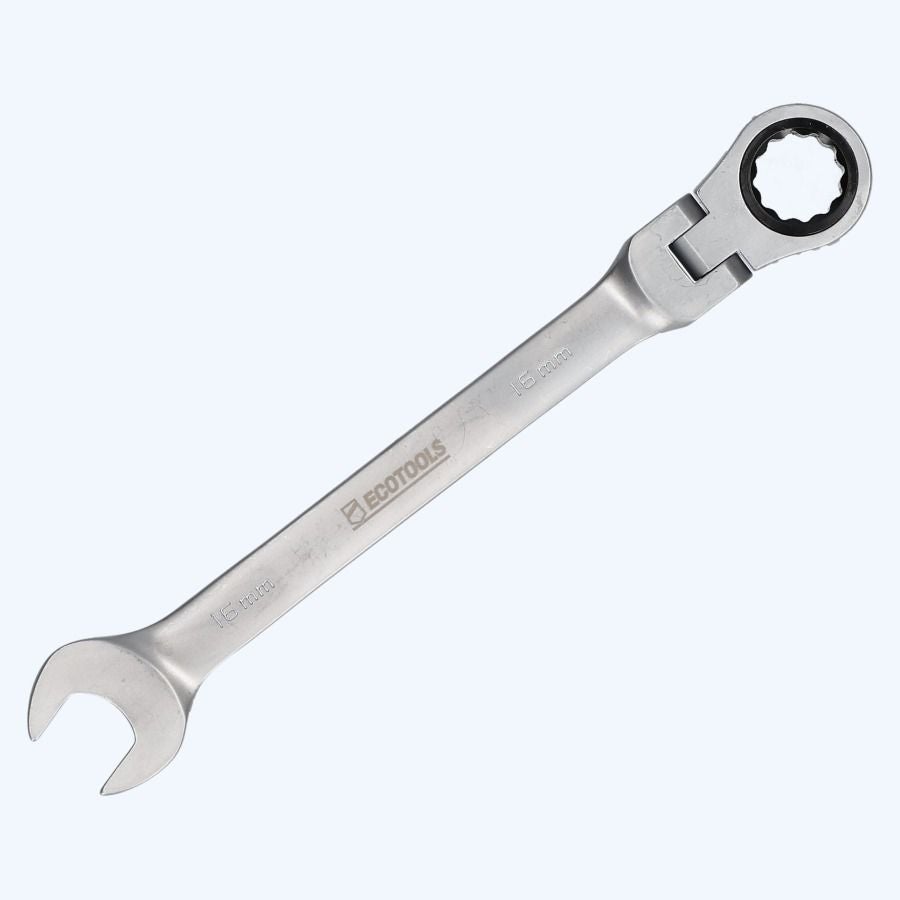 Ringratel-steeksleutel met kantelbare kop 16 mm