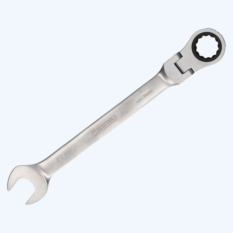 Ringratel-steeksleutel met kantelbare kop 22 mm