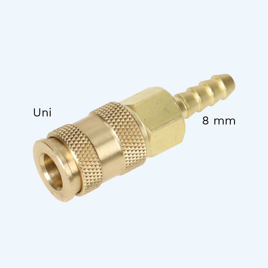 Universele snelkoppeling met slangpilaar 8 mm