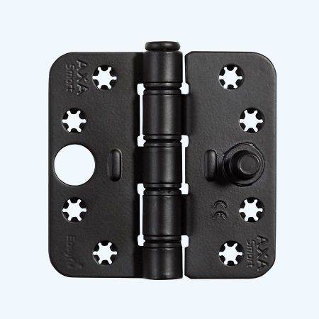 AXA Easyfix veiligheidsscharnier ronde hoeken, SKG***, zwart, 89 x 89 mm