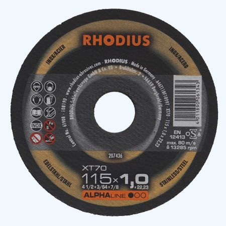 Doorslijpschijf voor INOX 115 x 1,0 x 22,23 mm (Rhodius)
