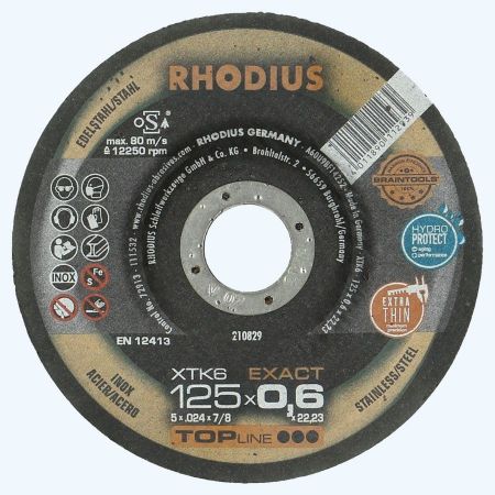 Doorslijpschijf voor INOX 125 x 0,6 x 22,23 mm (Rhodius)