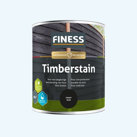 FINESS Timberstain 750 ml Zwart (RAL 9005)