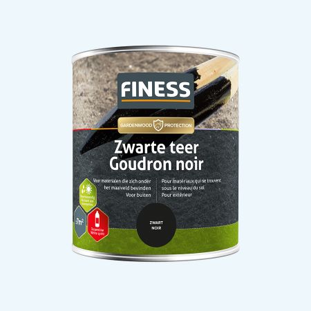 FINESS Zwarte teer 750 ml Zwart