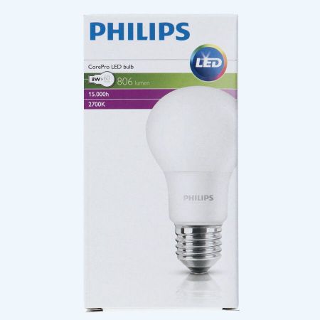 Philips LED lamp E27 8W