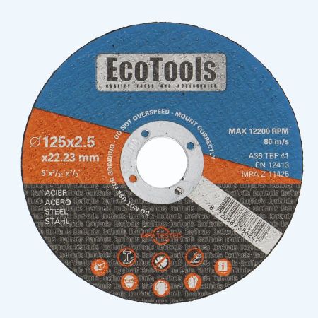 Doorslijpschijf METAAL 125 x 2,5 x 22,23 mm (EcoTools)