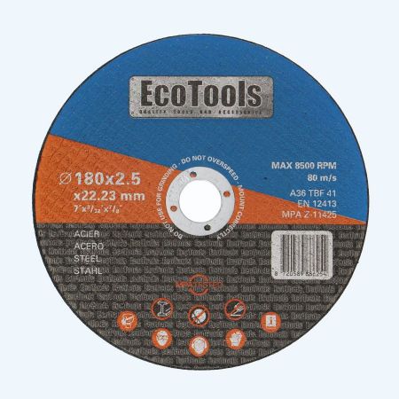 Doorslijpschijf METAAL 180 x 2,5 x 22,23 mm (EcoTools)