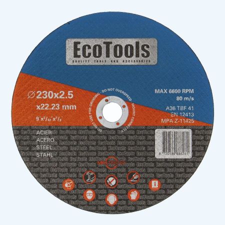 Doorslijpschijf METAAL 230 x 2,5 x 22,23 mm (EcoTools)