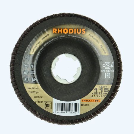 Rhodius Lamellenschijf 115 mm K80 met X-lock