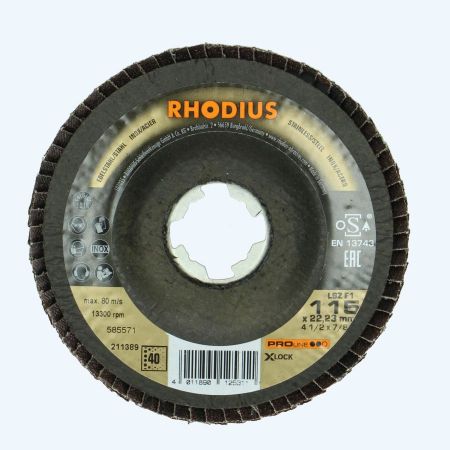 Rhodius Lamellenschijf 115 mm K40 met X-lock