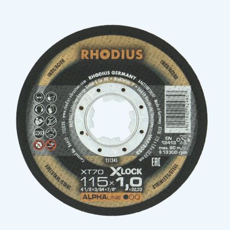 Rhodius Doorslijpschijf INOX 115 mm x 1,0 met X-lock