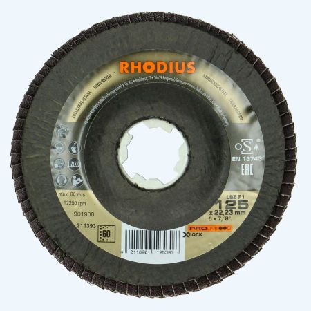 Rhodius Lamellenschijf 125 mm K60 met X-lock