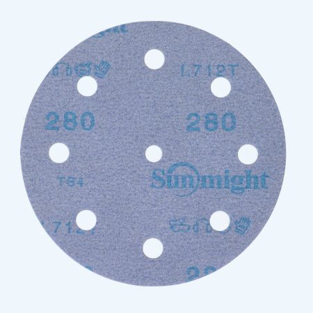 50 st Ceramic schuurschijf klittenband 125 mm, 9 stofgaten K80