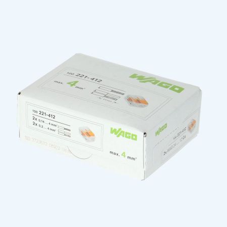 WAGO 2V verbindingsklem 4mm² (100 stuks)