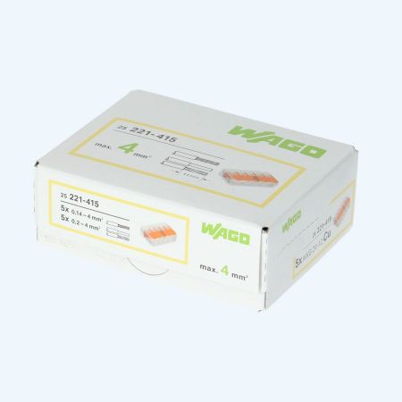WAGO 5V verbindingsklem 4mm² (25 stuks)
